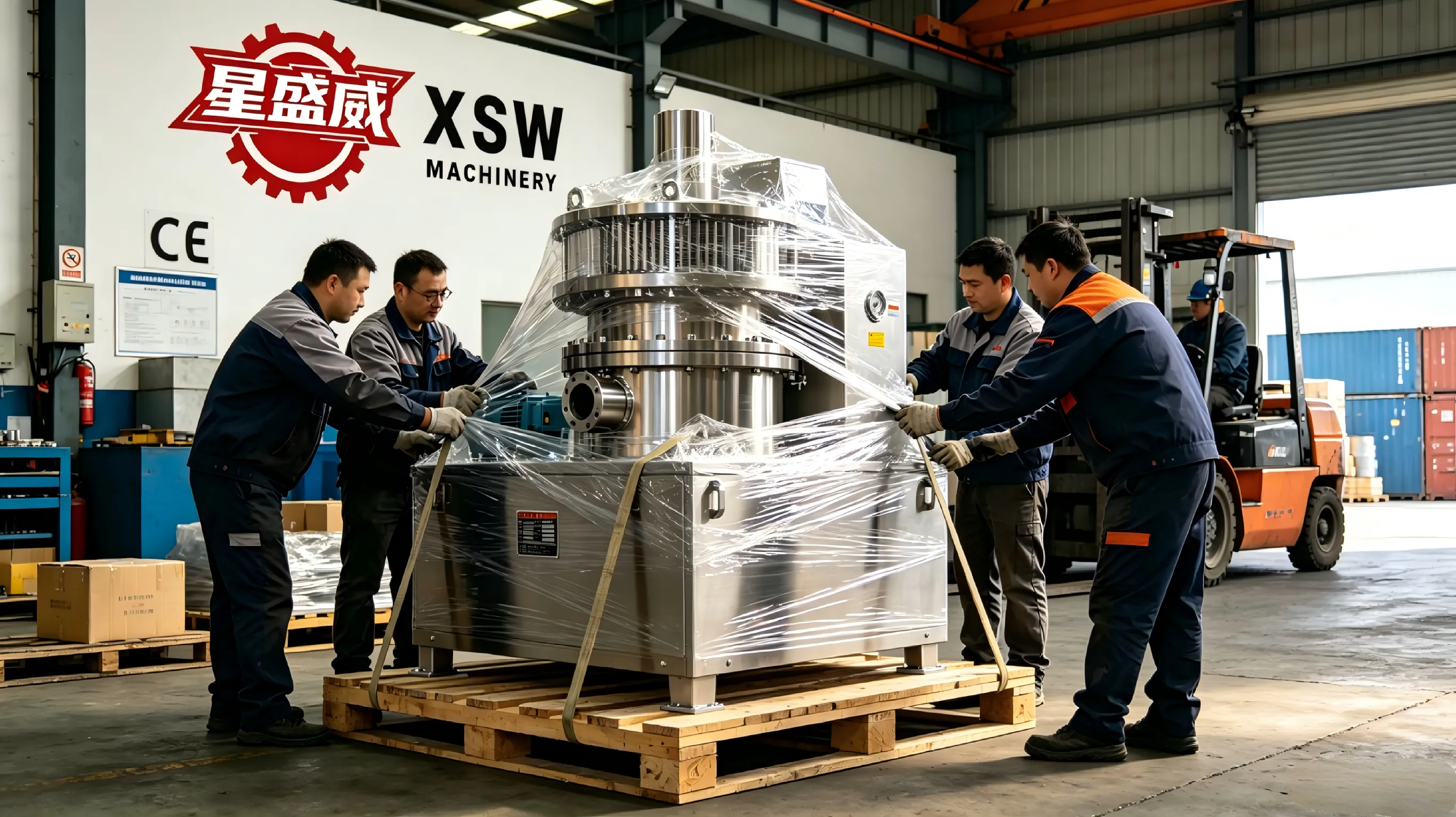 Xingshengwei Machinery viimeistelee ruostumattomasta teräksestä valmistetun teollisuushiomakoneen täydellisen tarkastuksen ja toimituksen eurooppalaiselle lääkeasiakkaalle
